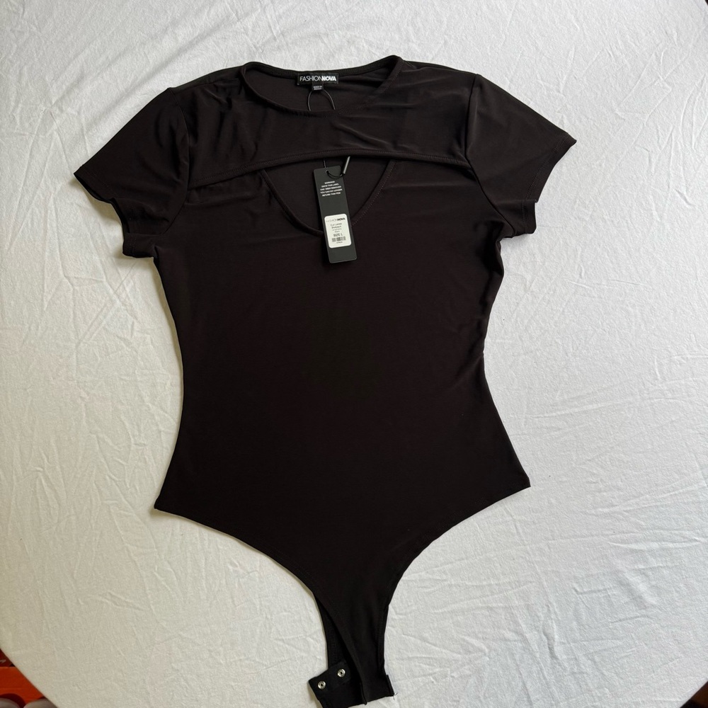 Fashion Nova Elegant Black Bodysuit